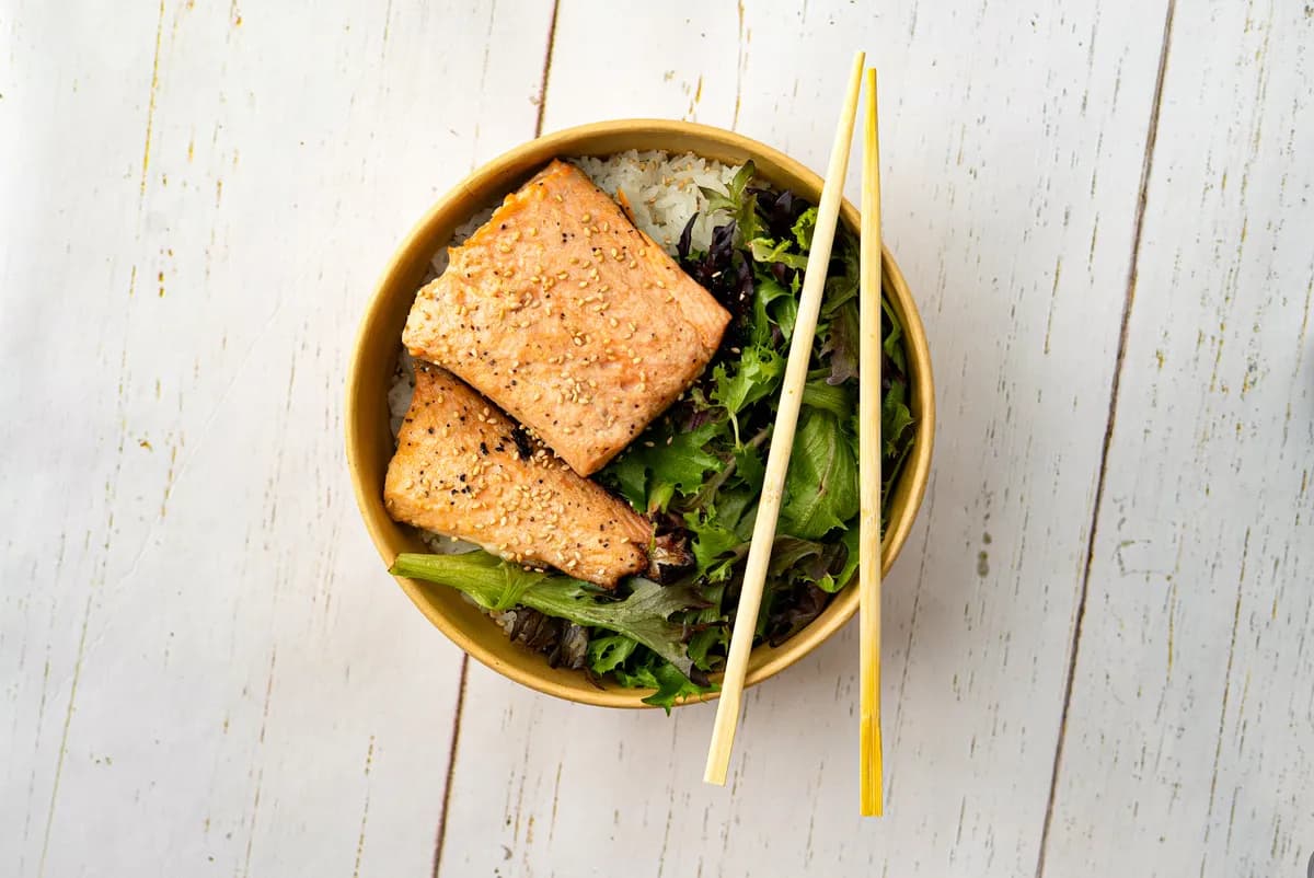 Grilled Salmon Urban Bowl — Bunch of Dumplings